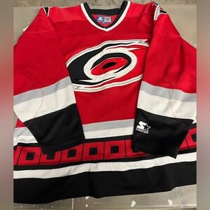 Carolina Hurricanes Jersey, Mens Size Large, Home Jersey, Starter Brand